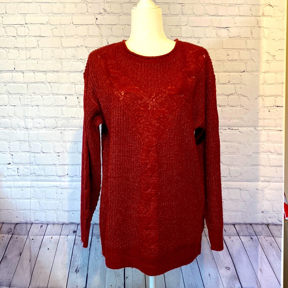 Lauren, Conrad, round neck, long sleeve, pull over sweater, size medium
